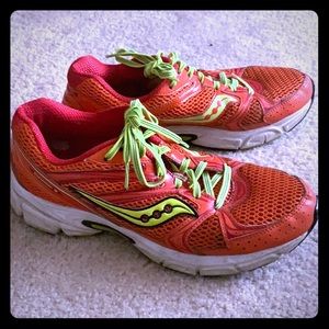 Saucony Cohesion, orange&yellow, sz9.5